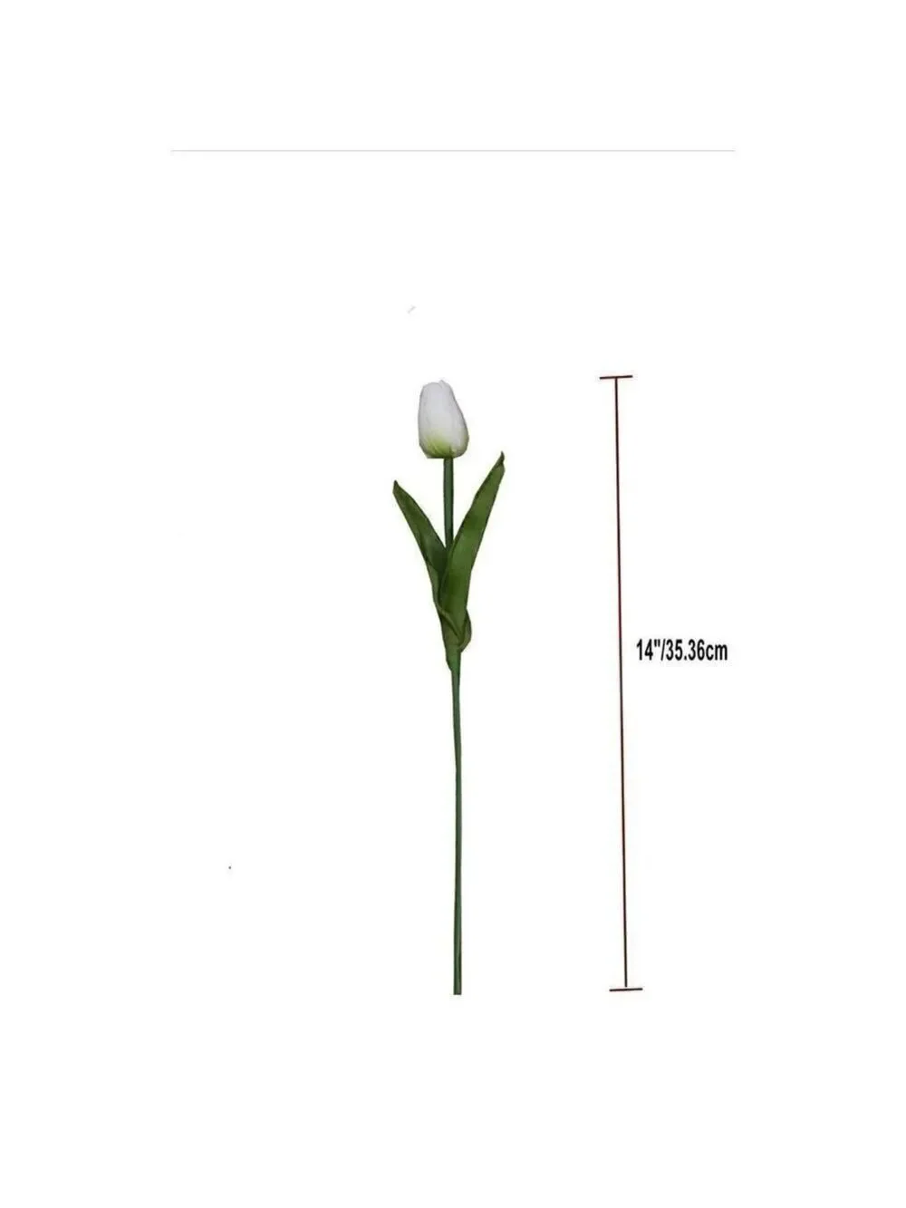 Artificial Creamy White Tulip Stems Bouquet 20 Stems 14 inch Realistic Look Fake